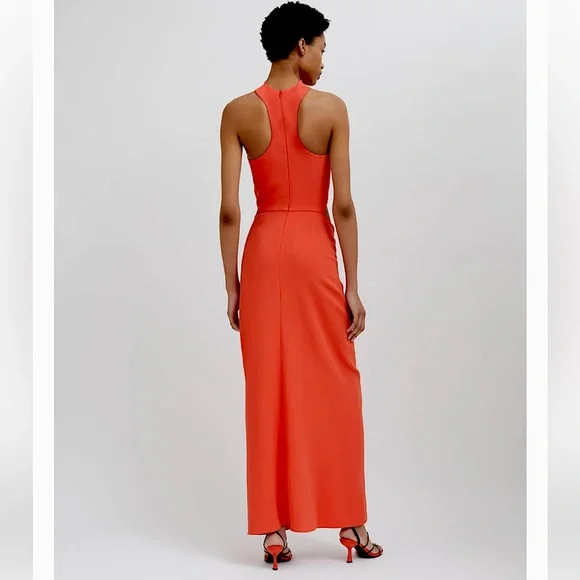 NWT Christopher Esber Reversed halter disconnect ruched dress - Picture 3 of 9